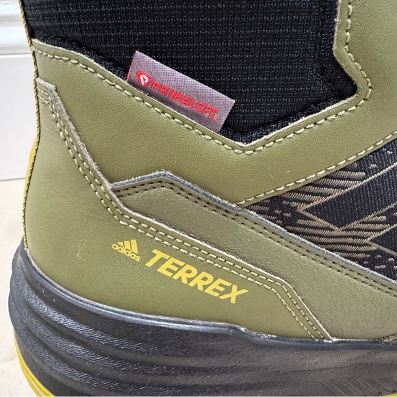 Adidas Terrex Unity Leather Mid COLD.RDY Hiking Shoes Men's 11 Olive Green - Picture 3 of 13